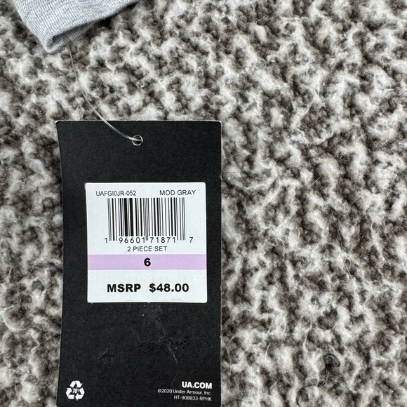 Under Armour Kids matching animal print Set - Gray and Pink - Picture 5 of 8